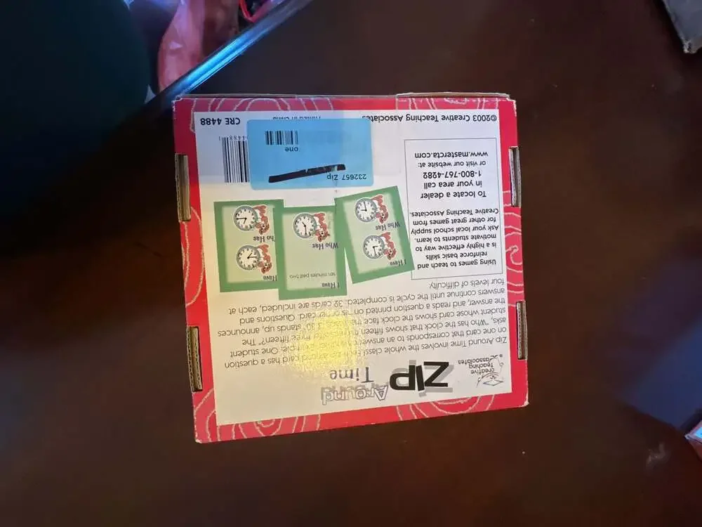 Creative Teaching Associates Zip Around Time Educational Card Game